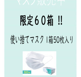 60個限定でマスクをお譲りします